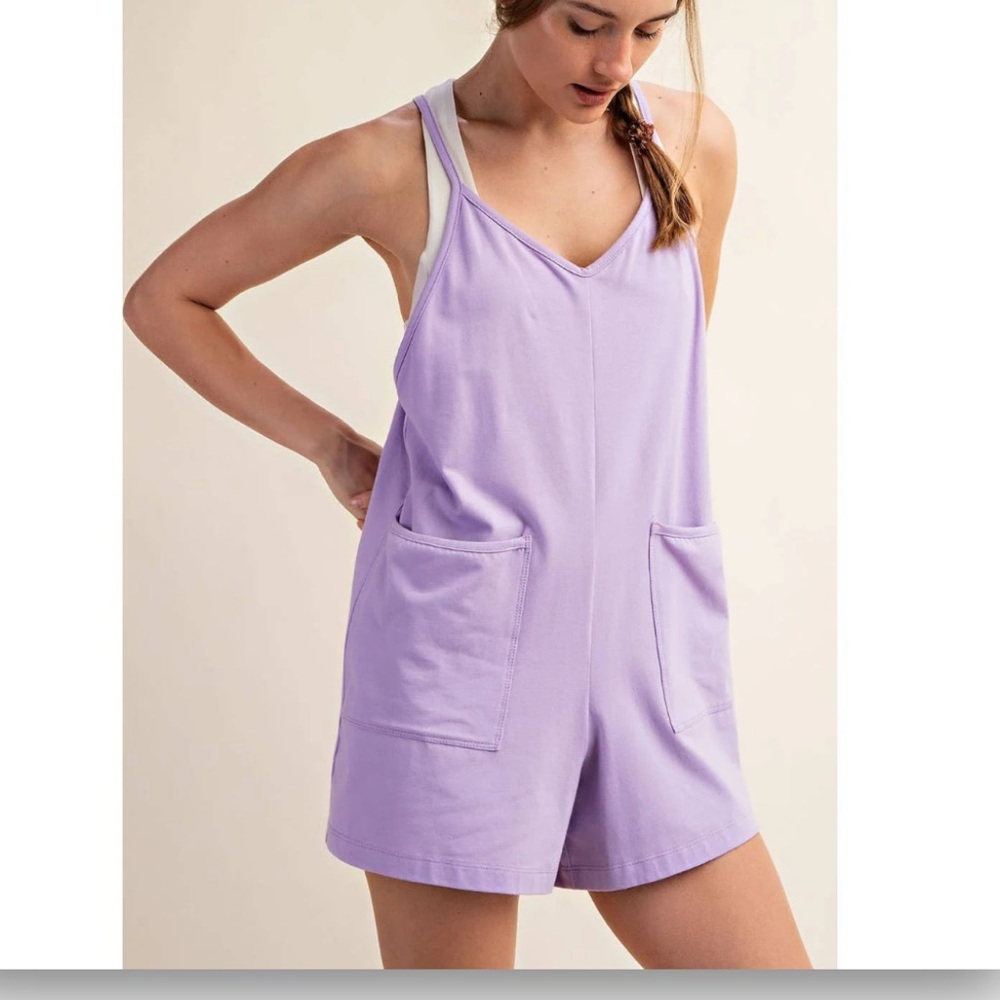 Lavender Sleeveless Romper